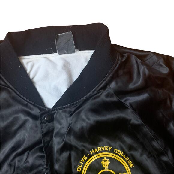 Olive Harvey college jaws karate club bomber jacket XL - Picture 3 of 4